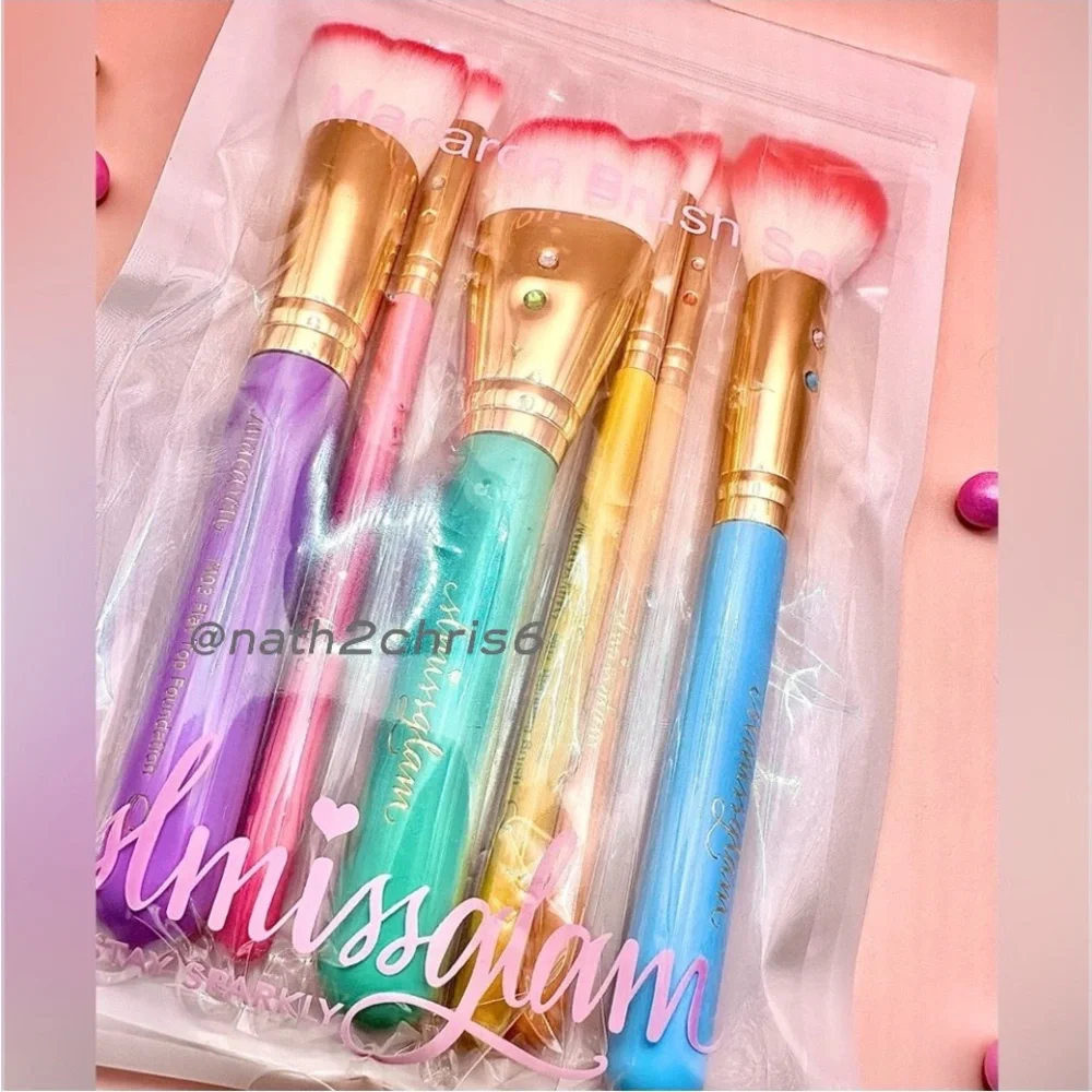 Slmissglam Macaron Brush set Limited Edition. 6pc New